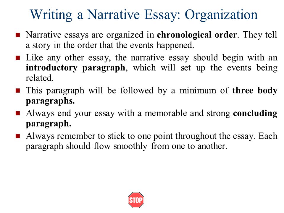 need help writing narrative essay